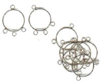 5 Pairs of 32mm Circular Shaped Earring Drops